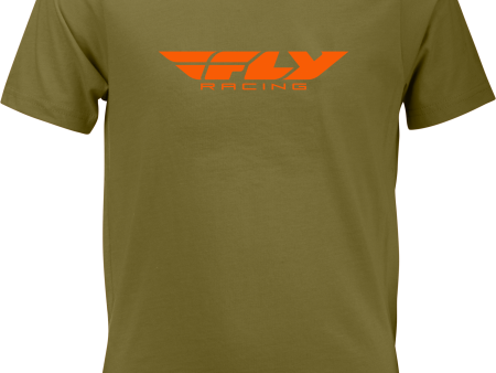 YOUTH FLY CORPORATE TEE OLIVE ORANGE YL Hot on Sale