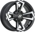 RIOT WHEEL 12X7 4 110 5+2 (+10MM) BLK MACHINED For Sale