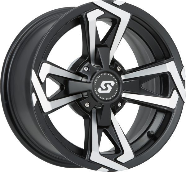 RIOT WHEEL 12X7 4 110 5+2 (+10MM) BLK MACHINED For Sale